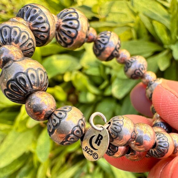 Carolyn Pollack 925 Sterling Silver Native Desert Pearl Wire Wrap Bracelet - Picture 12 of 15